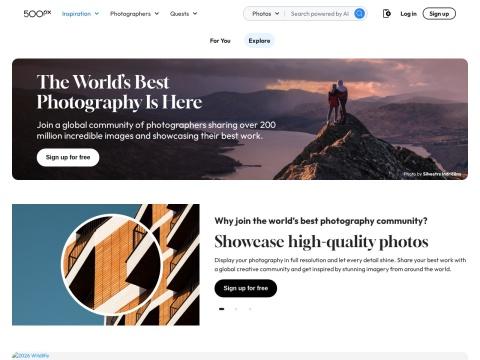 500px - 全球摄影师作品分享与销售平台