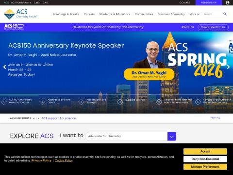 美国化学学会ACS官网：全球化学领域权威学术资源与专业服务平台