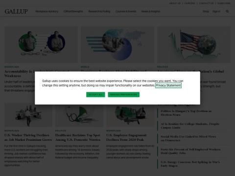 Gallup美国官网：全球职场咨询与数据分析服务平台