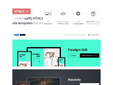 HTML5 UP！响应式 HTML5 和 CSS3 网站模板