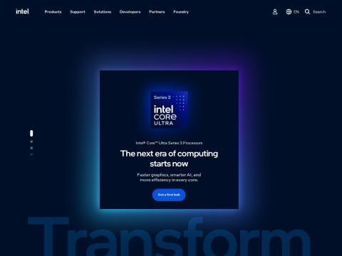 Intel 官网（intel.com）— 美国领先半导体企业技术门户与开发者资源中心