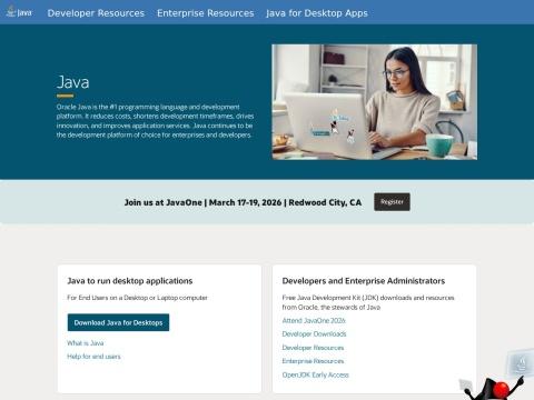 Java.com官网 - 美国Oracle官方Java运行时下载与技术支持平台