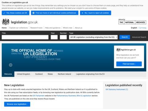 Legislation.gov.uk — 英国官方立法数据库（2026年最新权威法律文本平台）