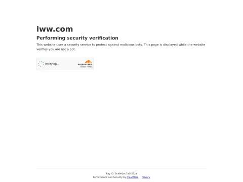 LWW.com（Lippincott Williams & Wilkins）— 美国权威医学与健康科学出版平台