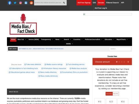 Media Bias / Fact Check（MBFC）