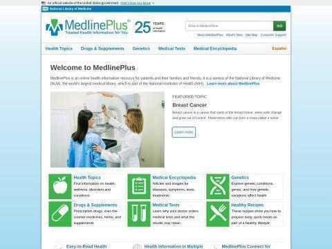 MedlinePlus（美国国家医学图书馆健康信息平台）