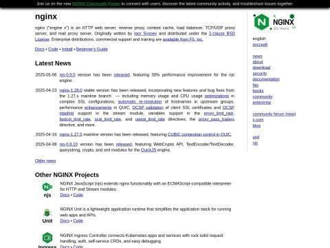 NGINX 官方网站