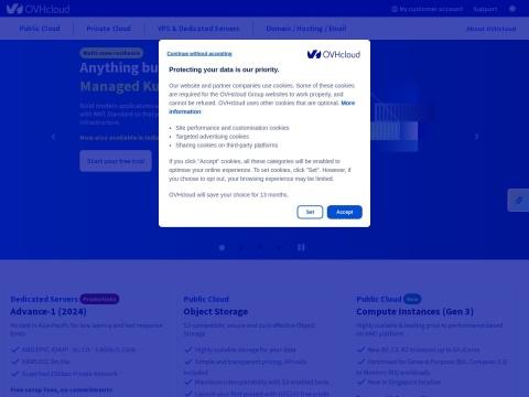 OVHcloud官网介绍：高性价比云服务与托管解决方案