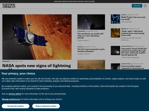Scientific American：美国权威科普杂志，解读科技前沿的必备指南
