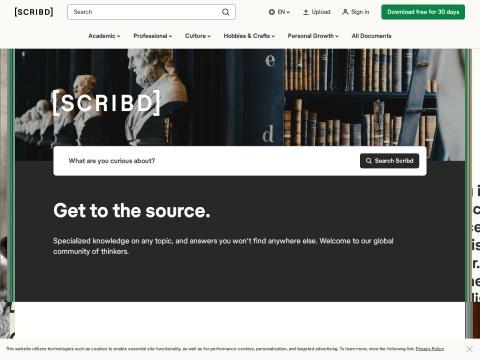 Scribd：全球文档知识库，专业内容一站式获取平台