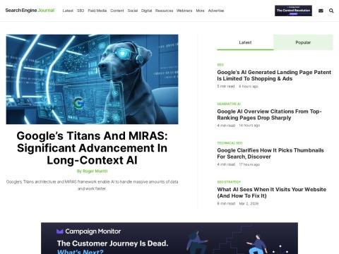 Search Engine Journal：美国领先的SEO与搜索营销资讯平台