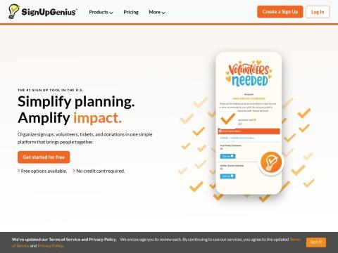 SignUpGenius：免费在线注册表单与活动策划平台