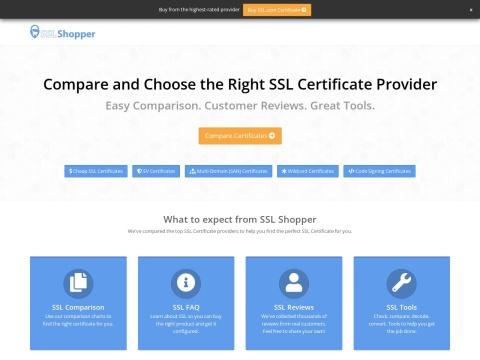 SSLShopper - 美国权威SSL证书比较与评测平台