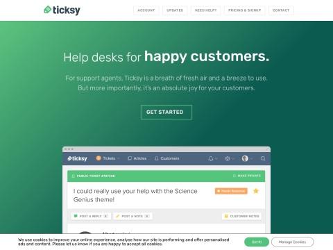 Ticksy - 轻量高效的支持工单系统，助力全球客户服务