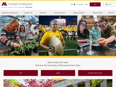 美国明尼苏达大学双城分校官网：公立研究型大学的学术资源与申请指南