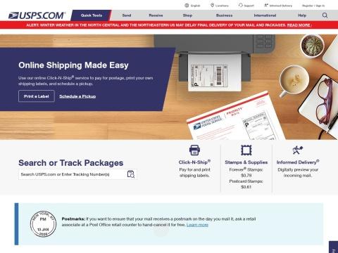 USPS.com：美国邮政服务官方平台，一站式在线寄件与邮件管理解决方案