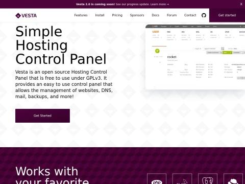 Vesta Control Panel - 开源免费的轻量级主机控制面板