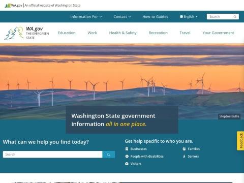 WA.gov - 美国华盛顿州政府一站式服务平台