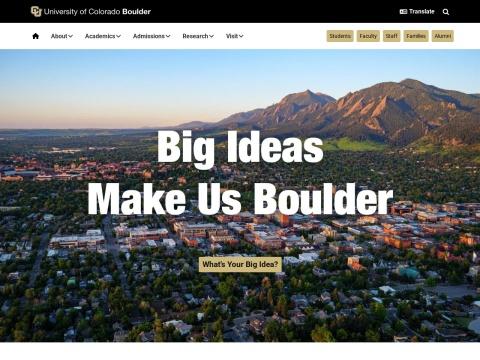 科罗拉多大学博尔德分校官方网站——CU Boulder 招生、学术与科研信息枢纽