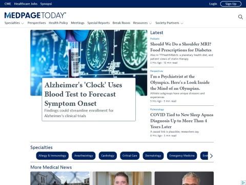 MedPage Today（医学新闻与临床资讯平台）