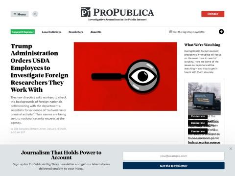 ProPublica（美国非营利调查新闻机构）
