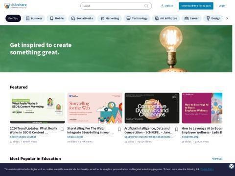 SlideShare 幻灯片分享平台